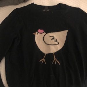 Black crew neck sweater